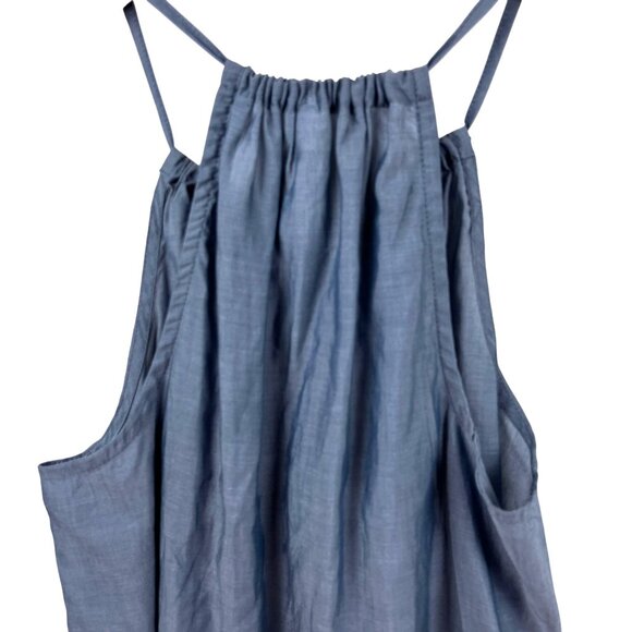 Gilligan & OMalley Womens Gray Halter Neck Top Size S Tassel Sleeveless Comfy - Picture 3 of 10